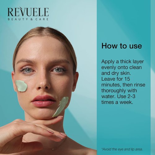 Revuele Niacinamide Face Mask - Pore Minimizing Clay Formula with Zinc & Vitamin B3 - Vegan Skincare for Blemish-Prone Skin, 1.69 fl. oz.
