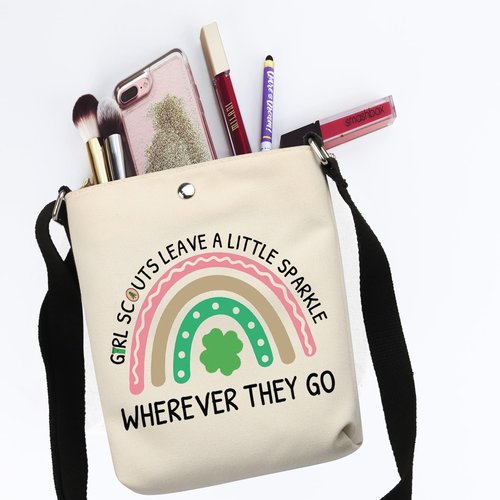 Scout Gift Scout Leader Gift Scouts Leave A Little Sparkle Wherever They Go Gift Zipper Pouch Makeup Bag (THEY GO CR)