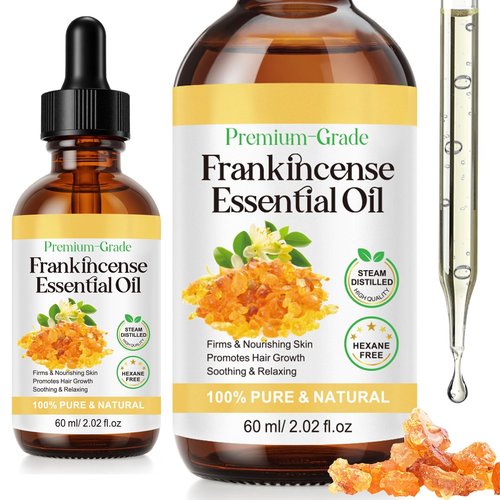 Shuangjia Frankincense Resin Oil for Face 2.02 fl.oz, Reduces Fine Lines & Wrinkles, Soothes & Repairs Skin, Deep Hydration for Body, Anti-Aging Serum Frankincense Skin Essential Oil Wrinkle