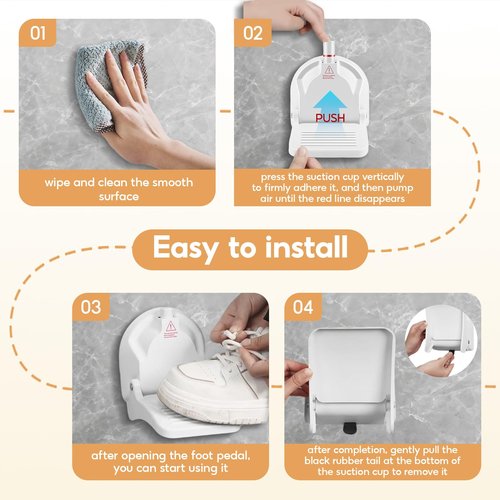 No-Drill Foldable Anti-Slip Shower Foot Rest，Shower Step for Shaving Legs with Powerful Suction Cups, Multi-Purpose Shower Shaving Foot Rest，Supports Pregnant Women and Those with Back Pain
