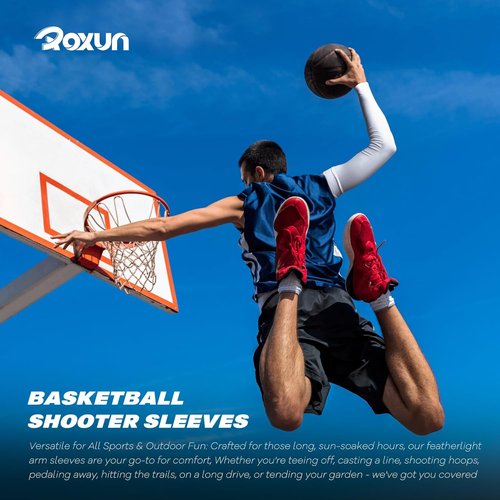 ROXUN Arm Sleeves - Cooling UV Sun Protection Compression for Men & Women | Athletic Fit