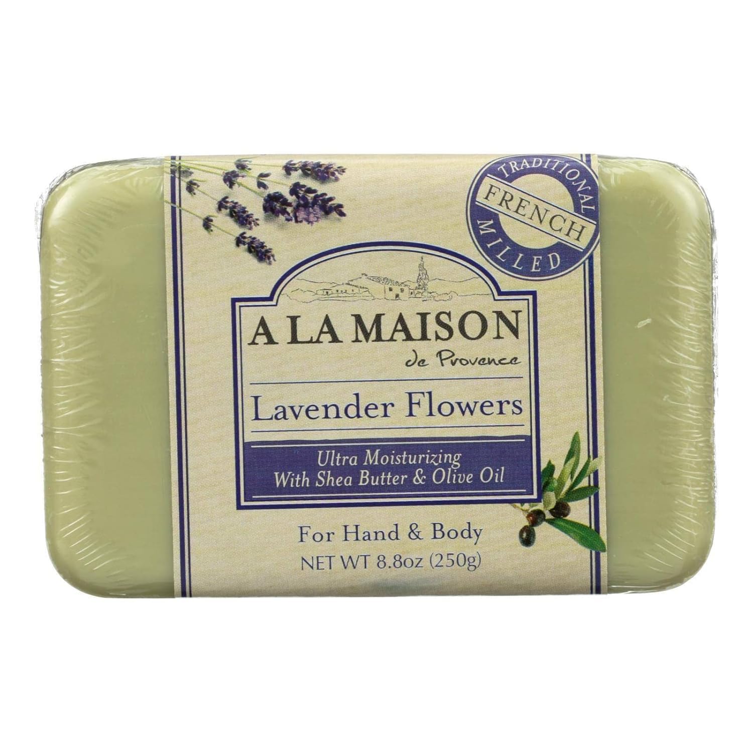 A La Maison Lavender Soap Bar - Moisturizing Formula | 8.8 Ounce