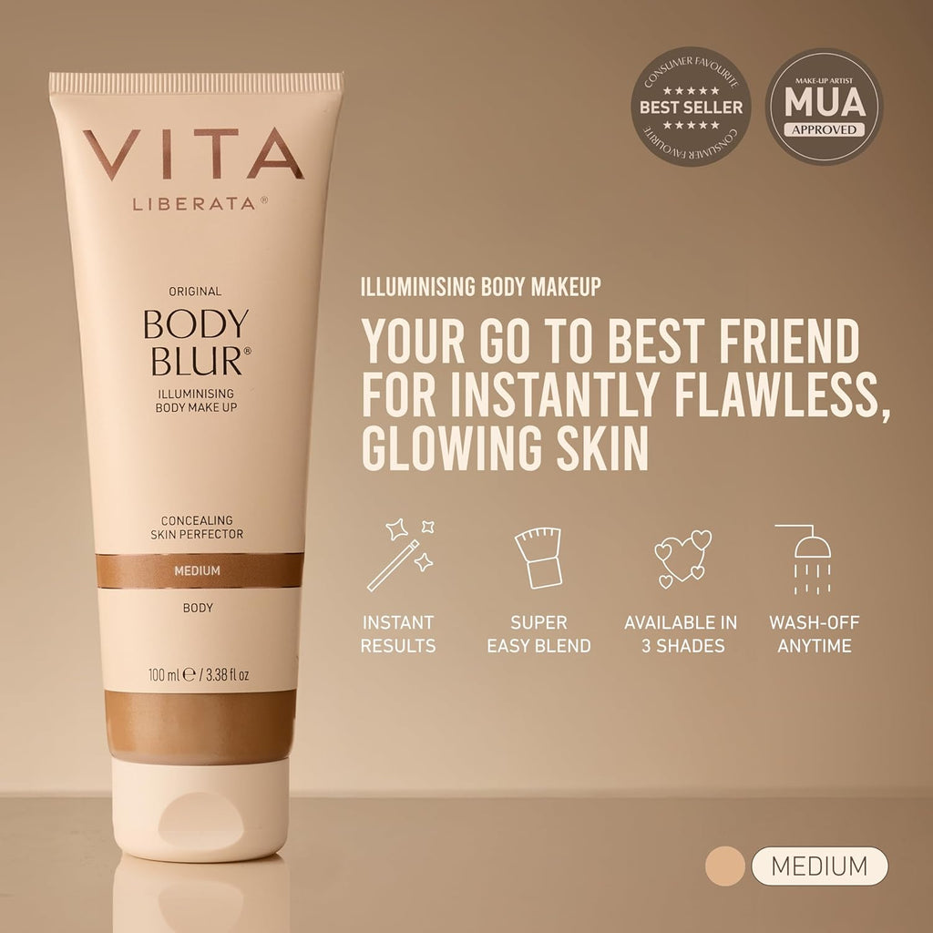 Vita Liberata Body Blur - Flawless Leg and Body Makeup for Radiant Glow | Skin Perfecting Foundation