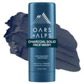 Oars + Alps Exfoliating Face Wash Stick - 2-in-1 Facial Cleanser & Exfoliant with Activated Charcoal | Travel Size 1.2 Oz