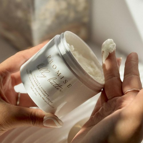 Promise Belly Butter - Stretch Mark Prevention Cream for Pregnancy | Deeply Hydrating, Vegan, 6 oz