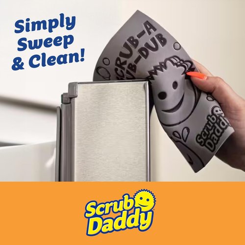 Scrub Daddy Damp Duster Sponge & Towel Bundle - 4 Dusting Sponges & 4 Damp Towels for Easy Cleaning (8 Piece Set)