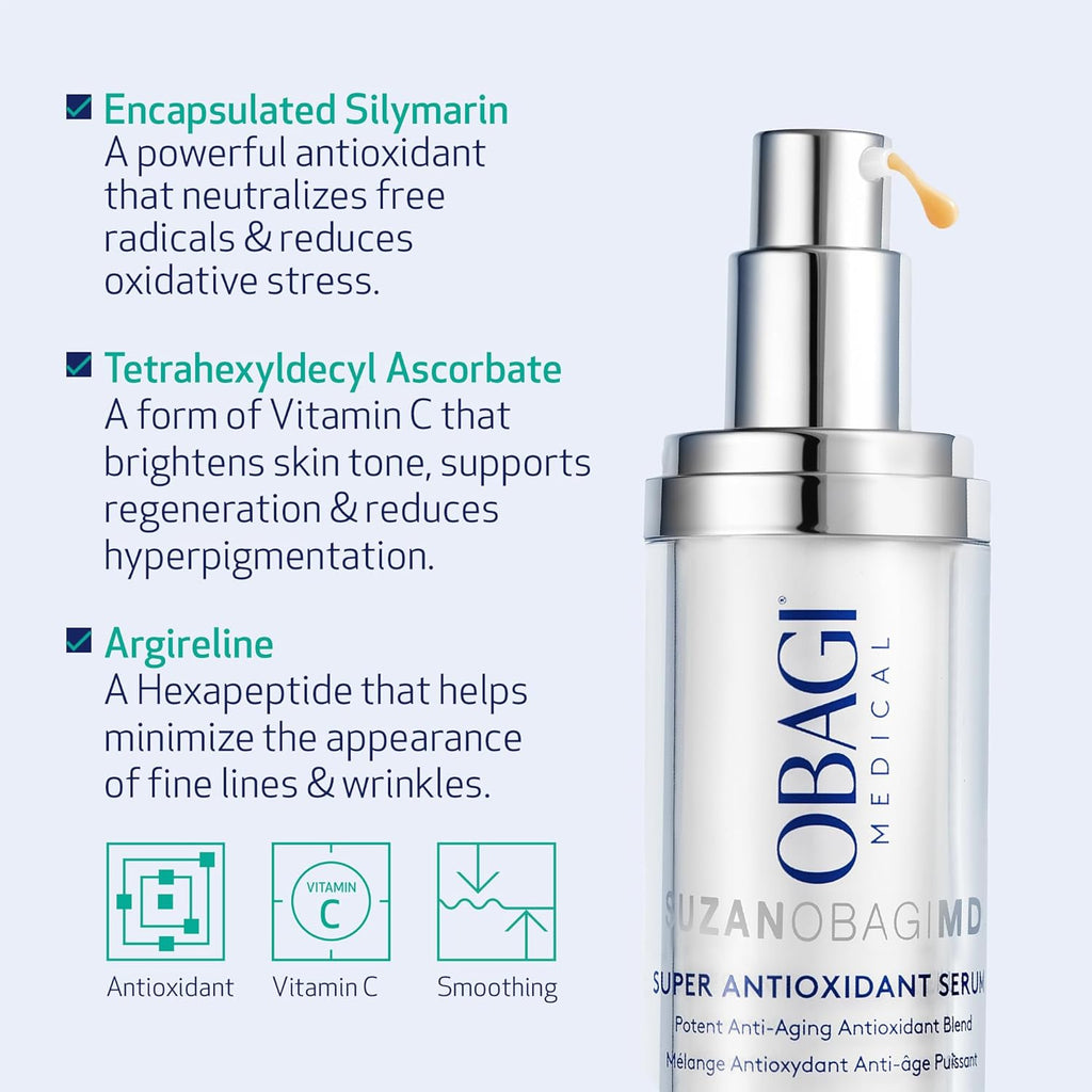SUZANOBAGIMD Super Antioxidant Serum - Reduces Fine Lines & Wrinkles, Brightens Skin Tone - 1 oz
