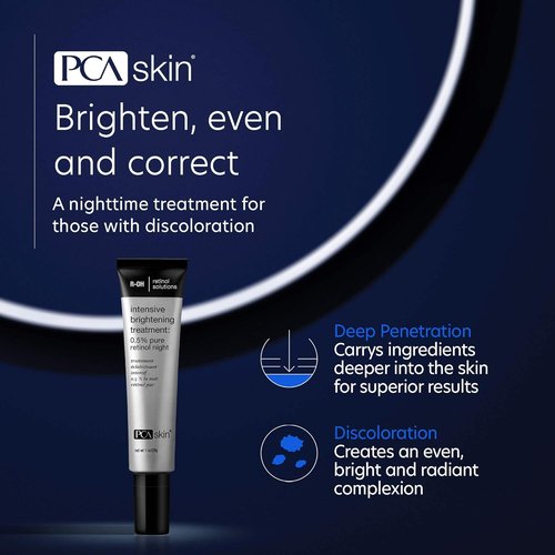 PCA SKIN Intensive Brightening Treatment | 0.5% Pure Vitamin A Retinol Serum for Dark Spots (1 oz)