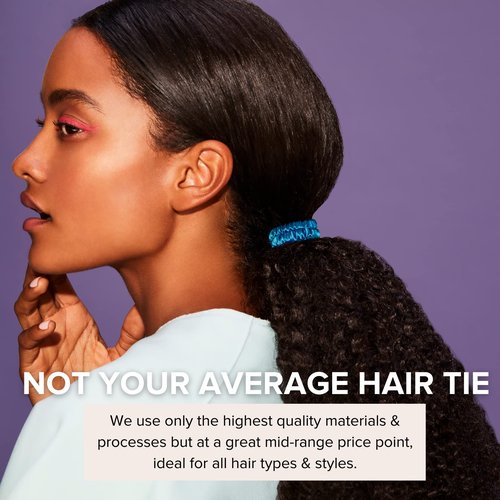 SILKE Hair Ties - Cleopatra | 100% Luxurious Silk Scrunchies (6 Pack) | Gentle on Hair, All Hold, No Damage | Ideal for All Hair Types & Styles
