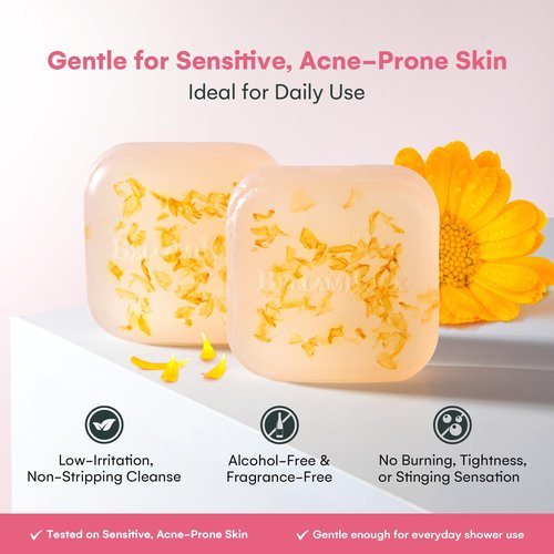 BellamiLuxx Body Acne Soap Bar: Antibacterial Bar for Butt, Thighs, Back, Body Acne, Folliculitis & Fungal Prone Skin - Tea Tree Oil, Sulfur & Salicylic Acid Soap - Reduce Bumps, Clogged Pores