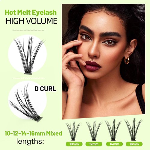 Bodermincer 200pcs/Pack C Curl 20 Root Thickness 0.07mm Individual Lash Cluster Black Individual Cluster Eye Lashes Grafting Fake False Eyelashes Lash Clsuter Wispy (20D 10-12-14-16mm MIX)