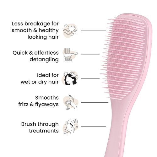 Tangle Teezer Ultimate Detangler Brush - Effortlessly Eliminates Knots & Reduces Breakage | Millennial Pink