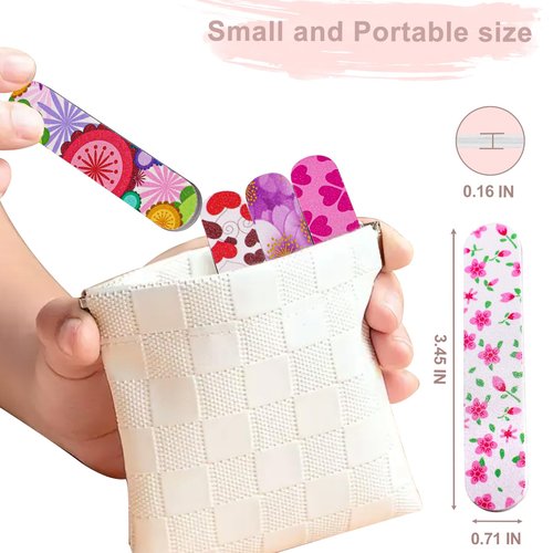 Mini Nail Files, Colorful Emery Boards for Nails Double Sided 180 Grit Emory, Gifts Bulk Fingernails Manicure Tools Shaping Buffing Smoothing Filers Cute 3.5” (100 Pcs Colorful 180 Grit 3.6 in)