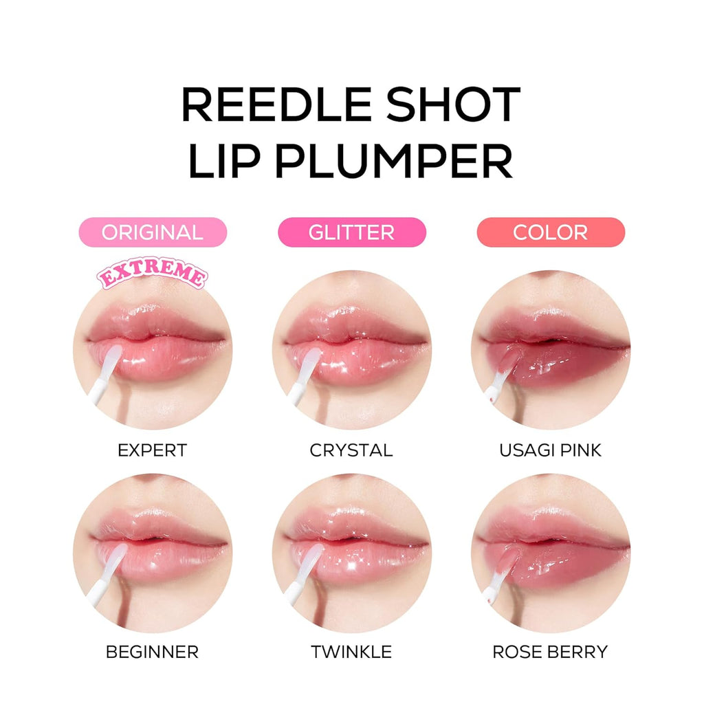 VT COSMETICS Reedle Shot Lip Plumper - Hydrating Rose Berry Lip Gloss with Jojoba Oil & Hyaluronic Acid | 0.15 oz.