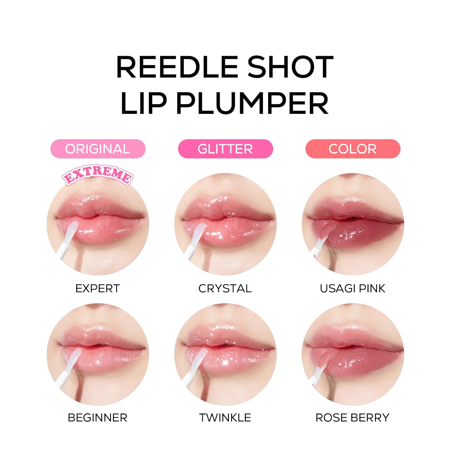 VT COSMETICS Reedle Shot Lip Plumper - Hydrating Rose Berry Lip Gloss with Jojoba Oil & Hyaluronic Acid | 0.15 oz.