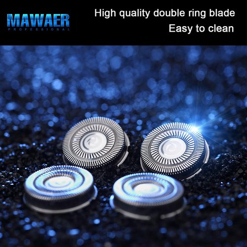 MAWAER 4pcs Head Shaver Replacement Blades for Skull Shaver Pitbull 4 Head Series and 3 Head Series
