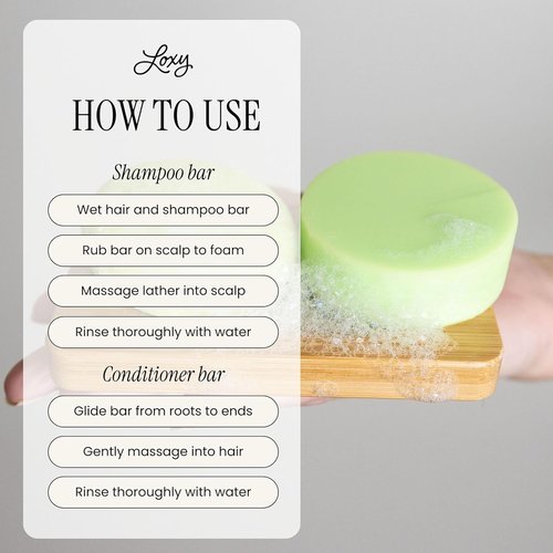 Loxy Boost Volumizing Conditioner Bar - Sea Salt & Lime Oil for Fine/Oily Hair | Vegan & Zero Waste | Made in USA
