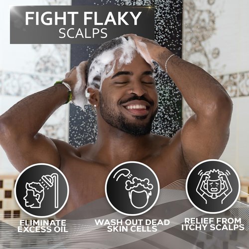 **Skiennix Shampoo for Men - Tea Tree Oil & Peppermint - Sulfate & Paraben Free, Clarifying Formula for Oily Hair**