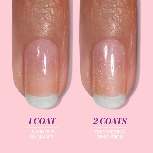 LONDONTOWN Glow Getter Nail Luminizer – One-Step Nail Treatment with Hexanal & Shimmer for Stronger, Healthier, Glossier Nails, No Base or Top Coat Needed, 0.4 Fl Oz