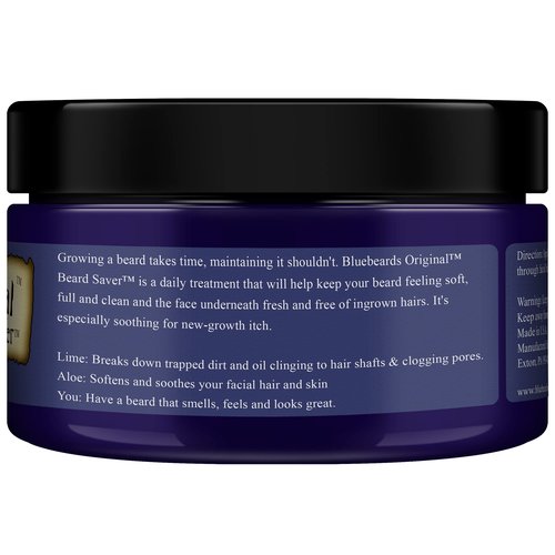 Bluebeards Original Leave In Beard Conditioner for Men - 4 oz Beard Saver Infused with Aloe & Lime - Beard Softener that Deeply Conditions and Moisturizes Your Moustache and Skin - Made in USA