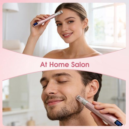 Microneedle Derma Roller for Skin, 0.25mm Microneedling Pen for Women Men Home Use