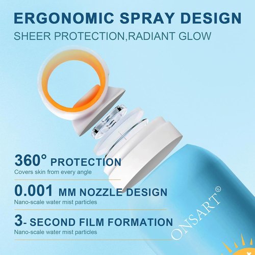Reef Safe Mineral Sunscreen Spray SPF 50+ | Zinc Oxide UVA/UVB Protection | Lightweight & Travel Size, 6.76 oz (2 Pack)