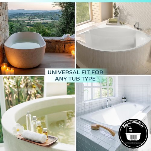 Bathtub Pillow, Luxury Bath Pillows for tub Neck, Back and Shoulder Support, Thick Padded, Ergonomic Bath Tub Pillow with 4D Air Mesh Cushions, Strong Suction Cups, Relaxing Bath Accessories Spa Gifts