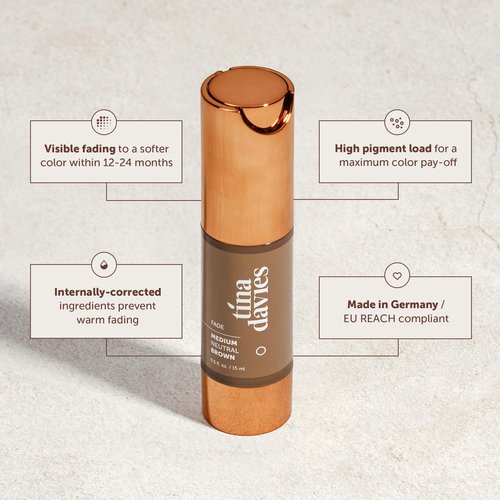 Tina Davies FADE Eyebrow Pigments, Medium Neutral Brown 15ml