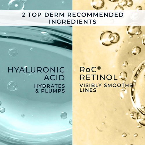 RoC Retinol Correxion Max Daily Hydration Anti-Aging Face Moisturizer with Hyaluronic Acid, Oil Free Skin Care Cream for Fine Lines, Dark Spots, Post-Acne Scars, Retinol Moisturizer, 1.7 Ounces