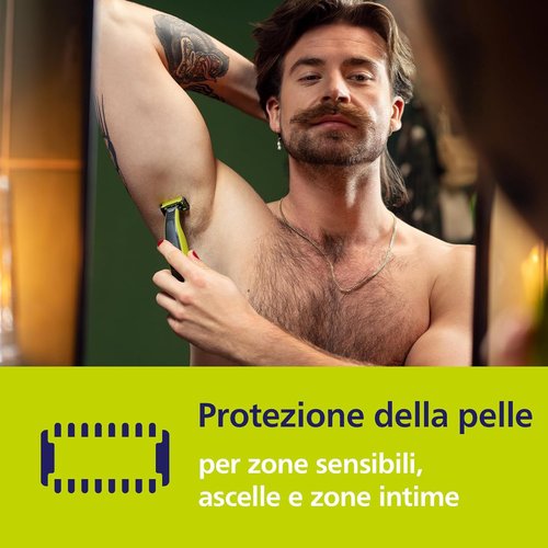 Philips OneBlade QP620/50 - Versatile Grooming Tool for Facial Hair & Body | Rechargeable & Waterproof