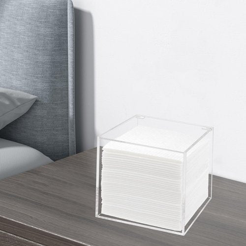 DELIPPLY Face Towelettes Disposable Holder, Disposable Face Towel Container Acrylic, Facial Towels Storage Box, Clear