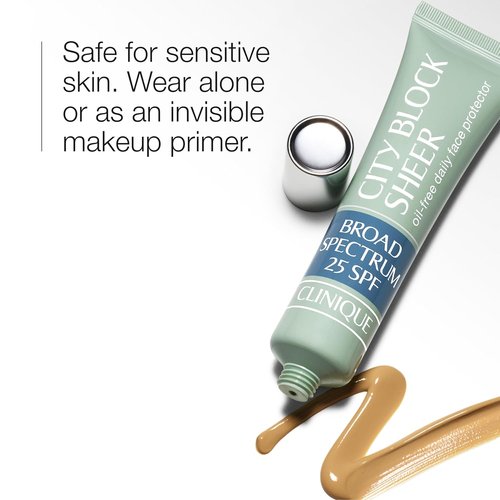 Clinique City Block Sheer Daily Face Protector SPF 25 - Lightweight & Oil-Free for Sensitive Skin