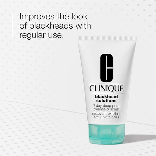 Clinique Blackhead Solutions Daily Face Cleanser - Deep Pore Cleanse & Scrub with Salicylic Acid, 4.2 Fl Oz