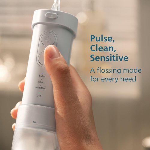 Philips Sonicare Compact Flosser 1000 - Portable Water Flosser with 3 Modes | IPX7 Waterproof, Blue