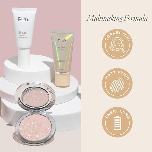 PÜR MINERALS Pressed Setting Powder - Balancing Act for Smooth, Natural-Matte Finish | Translucent, Cruelty-Free Makeup