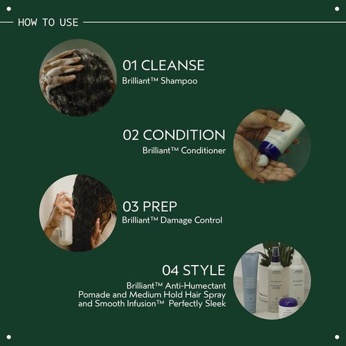 Aveda Brilliant Anti-Humectant Pomade - Prevent Frizz & Flyaways | Humidity Protection | 2.5 Ounce