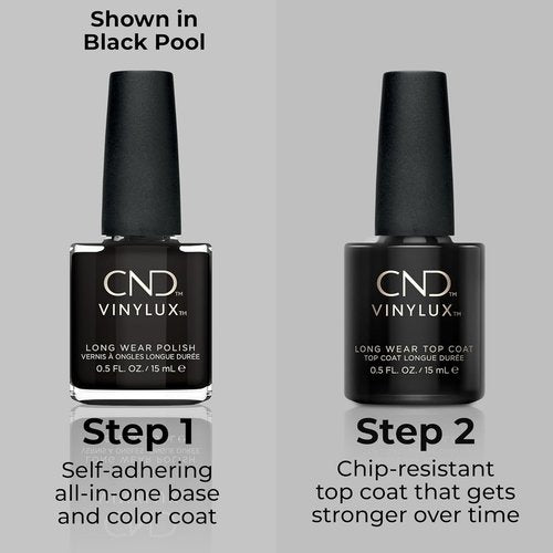 CND Vinylux Black Nail Polish - Gel-Like Shine & Chip Resistant Formula | 0.5 Fl Oz