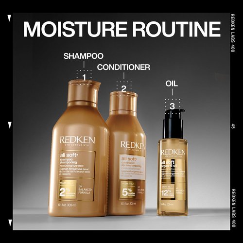 Redken All Soft Argan-6 Oil Treatment - Deep Conditioning for Dry Hair, Adds Softness & Shine