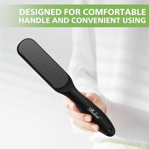 BALUCA Hard Skin Remover Nano Glass Foot File - Foot Callus Remover, Durable Foot Scrubber, Dead Skin Remover, Hygienic Pedicure Tool, Long Lasting Foot Buffer, Soft Smooth Feet, Black