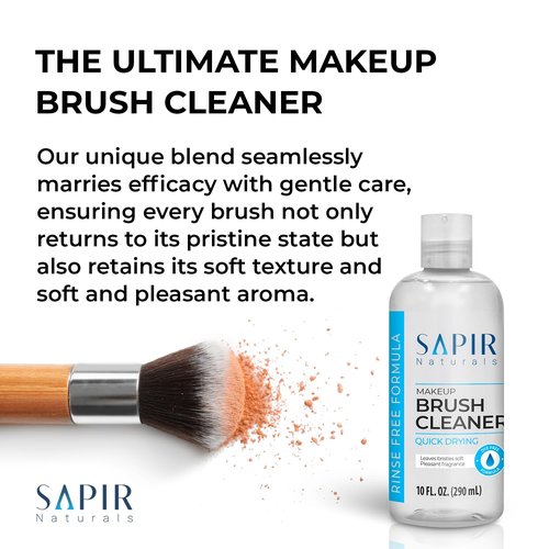 Bare Essentials Premium Makeup Brush Cleaner - Ultimate 10 oz Liquid Solution for Cosmetic Brushes