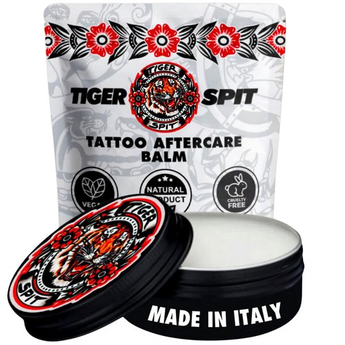 Tiger Spit Tattoo Aftercare, Tattoo Balm to Heal & Protect New Tattoos & Revive Older Tattoos, 100% Natural Tattoo Balm, Vegan Tattoo Butter