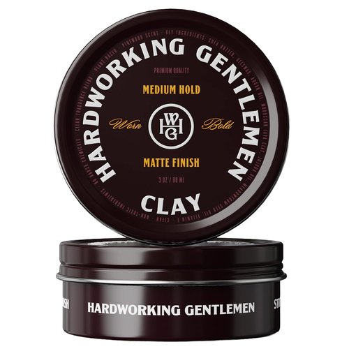 Hardworking Gentlemen Hair Clay - Medium Hold, Matte Finish, Natural Formula, 3 oz | Made in USA