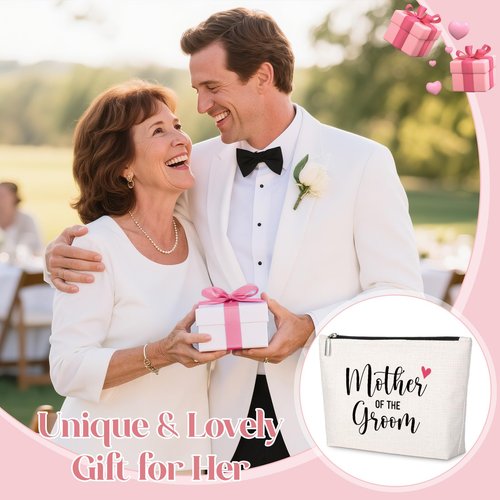 GevGuxLuo Mother of The Groom Gifts Wedding Gift Marriage Gifts Makeup Bag