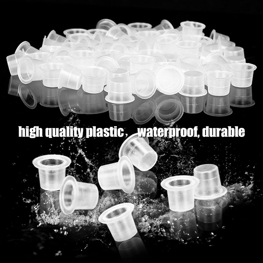 WZPB Ink Caps - 300Pcs Large Tattoo Ink Cups 15MM Ink Caps Pigment Cups Disposable Cups for Tattoo Ink Supplies