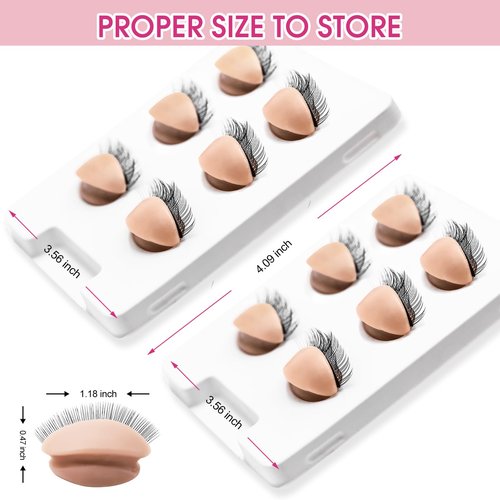 Miuffue 6 Pairs 2 Layers Eyelash Practice Eyelids for Mannequin Head, Silicone Rubber Removable Realistic Eyelash Extension Eyelids for Lash Training