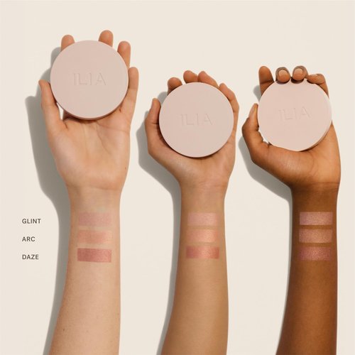 ILIA - Lightshift Cream Highlighter | Non-Comedogenic, Long-Lasting, Vegan, Cruelty-Free | Weightless, Seamless, Silky Highlighter (Glint - Soft Champagne, 0.27 oz | 7.8 g)
