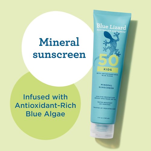 Blue Lizard Kids Sunscreen Lotion - SPF 50 Mineral Formula, Water-Resistant & Fragrance-Free, 5 fl oz