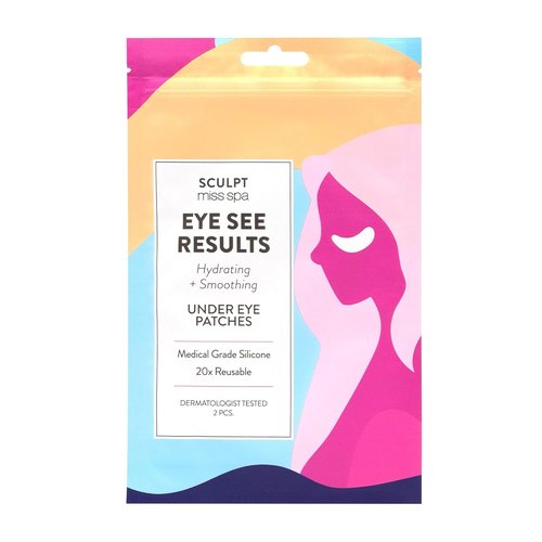 MISS SPA Under Eye Patches - Reusable Silicone Pads for Hydration & Smoothing | 20 Uses, Age-Defying
