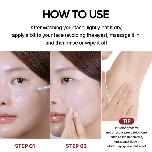 Dr.Melaxin Peel Shot Glow Black Rice Peeling Ampoule 80ml, Dead Skin Gentle Exfoliating Ampoule with Rice Water Extract, AHA BHA, Niacinamide, Daily Skin Texture Care, All Skin Types, Korean Skincare