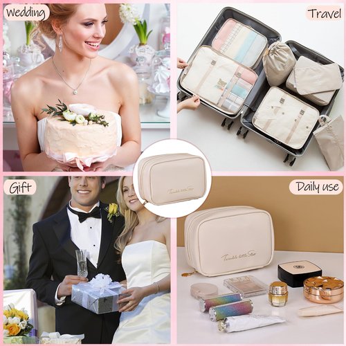 Bridal Emergency Kit for Wedding Day, Wedding Essentials Survival Set for Team Bride, Must-Have 50+ Essentials Travel Kit with Makeup Bag